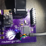 Purple "routed garden" circuit board
