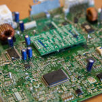 circuit board with many electronic components